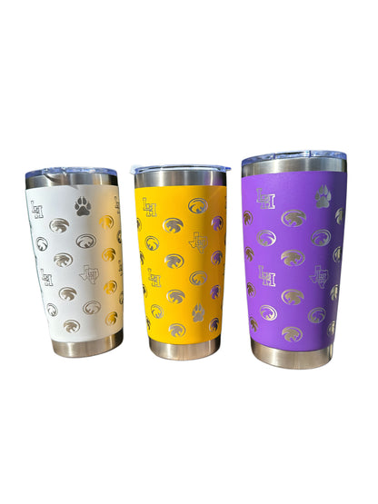 LH PANTHER School Spirit 20 oz. Tumbler w/  360 Degree Wrap Design