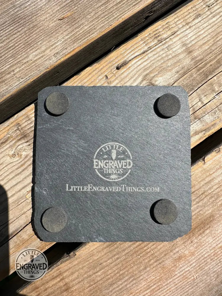 Custom Last Name / Monogram Slate Coaster Laser Engraved Coasters